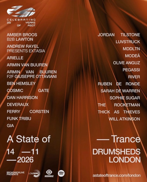 Instagram-Post von DEVERAUX: ASOT LONDON I’m beyond excited to announce to make my UK debut this year at drumsheds…